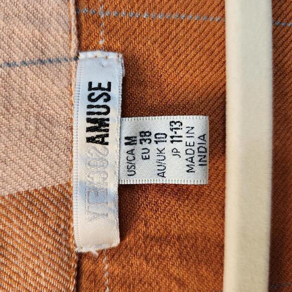 Amuse Society Women's Lovely Day Plaid Button-Up Mini Dress - Size Medium - Picture 2 of 8